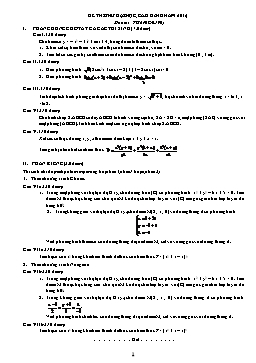 Đề thi thử đại học môn Toán - Đề 196