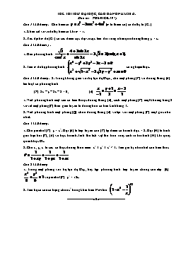 Đề thi thử đại học môn Toán - Đề 197