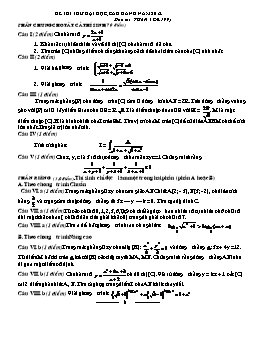 Đề thi thử đại học môn Toán - Đề 199