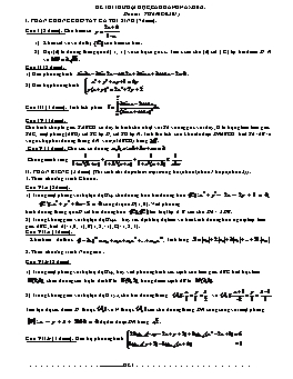 Đề thi thử đại học môn Toán - Đề 201