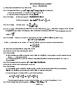Đề thi thử đại học môn Toán - Đề 202