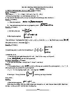 Đề thi thử đại học môn Toán - Đề 203