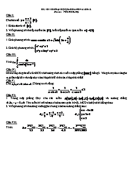 Đề thi thử đại học môn Toán - Đề 204