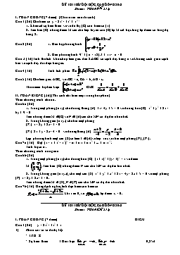Đề thi thử đại học môn Toán - Đề 212