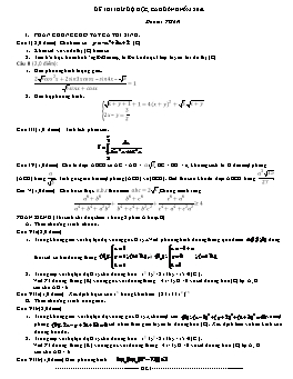 Đề thi thử đại học môn Toán - Đề 213