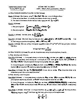 Đề thi thử đại học môn Toán - Đề 215