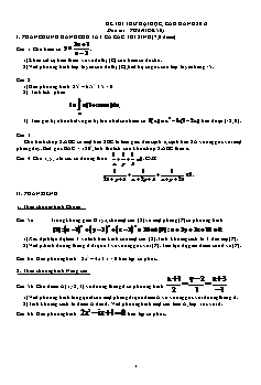 Đề thi thử đại học môn Toán - Đề 56 đến 75
