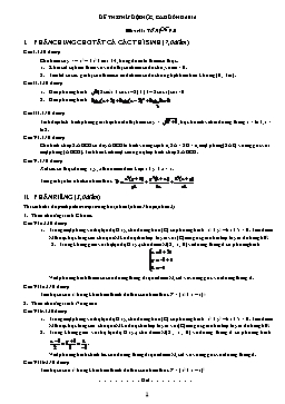 Đề thi thử đại học môn Toán - Đề 78