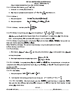 Đề thi thử đại học môn Toán - Đề 79
