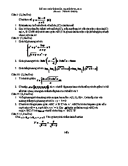 Đề thi thử đại học môn Toán - Đề 80