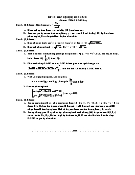 Đề thi thử đại học môn Toán - Đề 82, 83