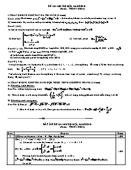 Đề thi thử đại học môn Toán - Đề 84