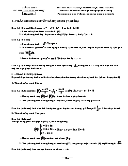 Đề thi thử tốt nghiệp THPT môn thi: Toán − Đề số 04