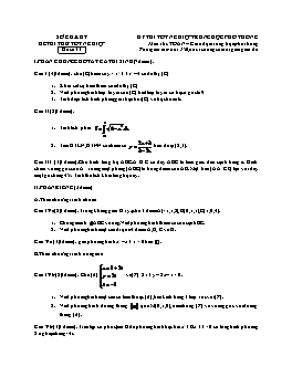 Đề thi thử tốt nghiệp THPT môn thi: Toán − Đề số 11