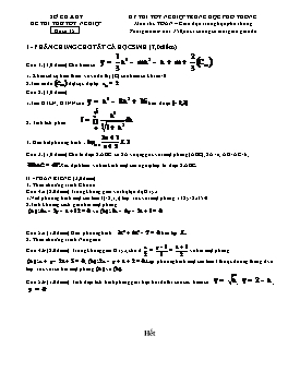 Đề thi thử tốt nghiệp THPT môn thi: Toán − Đề số 15