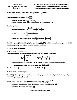 Đề thi thử tốt nghiệp THPT môn thi: Toán − Đề số 17