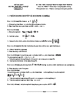 Đề thi thử tốt nghiệp THPT môn thi: Toán − Đề số 27
