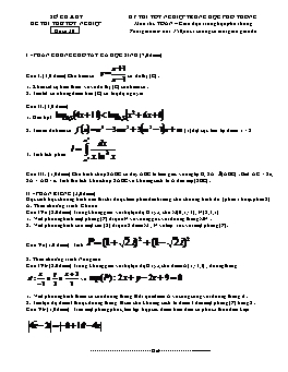 Đề thi thử tốt nghiệp THPT môn thi: Toán − Đề số 30