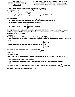 Đề thi thử tốt nghiệp THPT môn thi: Toán − Đề số 33