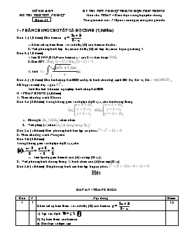 Đề thi thử tốt nghiệp THPT môn thi: Toán − Đề số 34