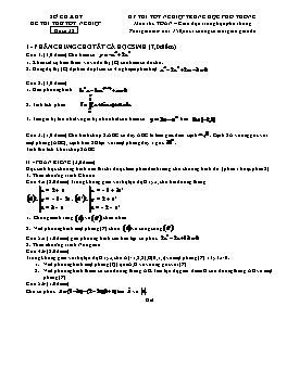 Đề thi thử tốt nghiệp THPT môn thi: Toán − Đề số 37
