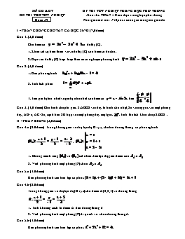 Đề thi thử tốt nghiệp THPT môn thi: Toán − Đề số 38