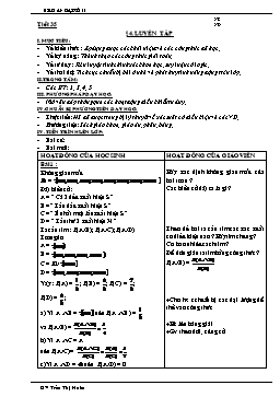 Giáo án Đại số 11 ban cơ bản tiết 35: Luyện tập