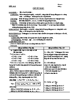 Giáo án Đại số 11 ban cơ bản tiết 54, 55: Cấp số nhân