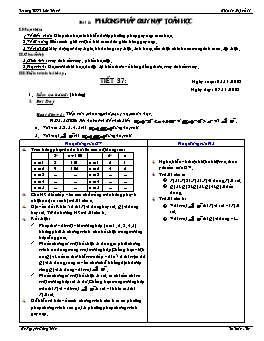 Giáo án Đại số 11 tiết 37, 38: Phương pháp quy nạp toán học - Bài tập