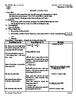 Giáo án Đại Số - Giải Tích 11 cơ bản - Chương 1: Hàm số lượng giác