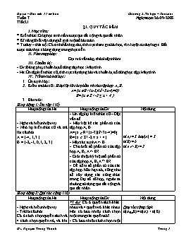 Giáo án Đại số - Giải tích 11 cơ bản  - Chương 2: Tổ hợp – Xác suất