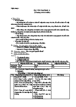 Giáo án Hình học 11: Ôn tập chương II (chương trình chuẩn)