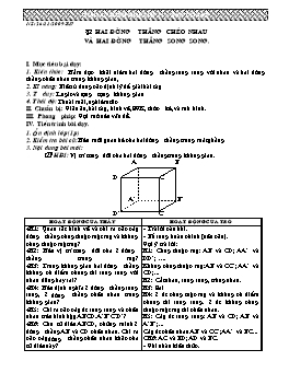 Giáo án Hình học lớp 11 – Ban cơ bản