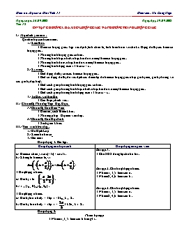 Giáo án môn Đại số và Giải tích 11 tiết 18, 19: Ôn tập chương I: Hàm số lượng giác và phương trình lượng giác