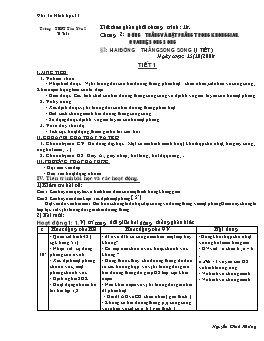 Giáo án môn Hình học 11 nâng cao tiết 18: Hai đường thẳng song song