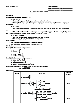 Kiểm tra 1 tiết Đại số 11 (tiết 18)