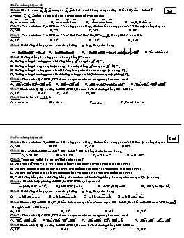 Kiểm tra 1 tiết Hình học 11 - Chương III