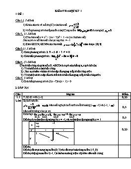 Kiểm tra học kỳ 1 Toán 12