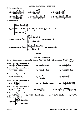 Một số chủ đề ôn thi tốt nghiệp THPT môn Toán