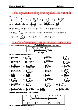 Nguyên hàm - Tích phân 12