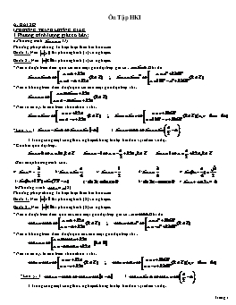 Ôn Tập HKI Toán 11 cơ bản