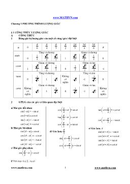 Ôn tập học kì 1 Toán lớp 11