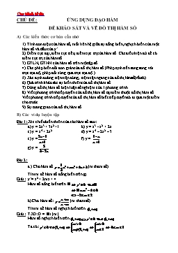 Ôn tập Tốt nghiệp 12 - Phần Khảo sát hàm số