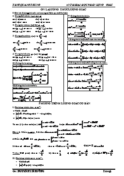 Ôn thi đại học phần Lượng giác