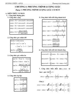 Ôn thi đại học Phương trình lượng giác