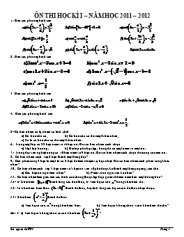 Ôn thi học kì I Toán lớp 11