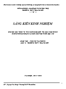 Sáng kiến kinh nghiệm Giải bài các toán về tính đơn điệu, cực trị của hàm số khi không sử dụng định lí đảo dấu tam thức bậc hai