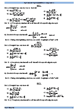 Tập đề ôn tập chương 4 Đại số 11