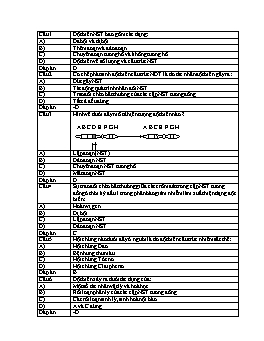 Trắc nghiệm Đột biến NST