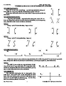 Vẽ hình trong bài toán thấu kính - quỹ tích ảnh